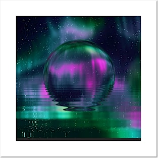 Night Sky Aurora Borealis Galaxy Posters and Art